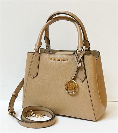 michael kors kimberly small leather satchel crossbody handbag